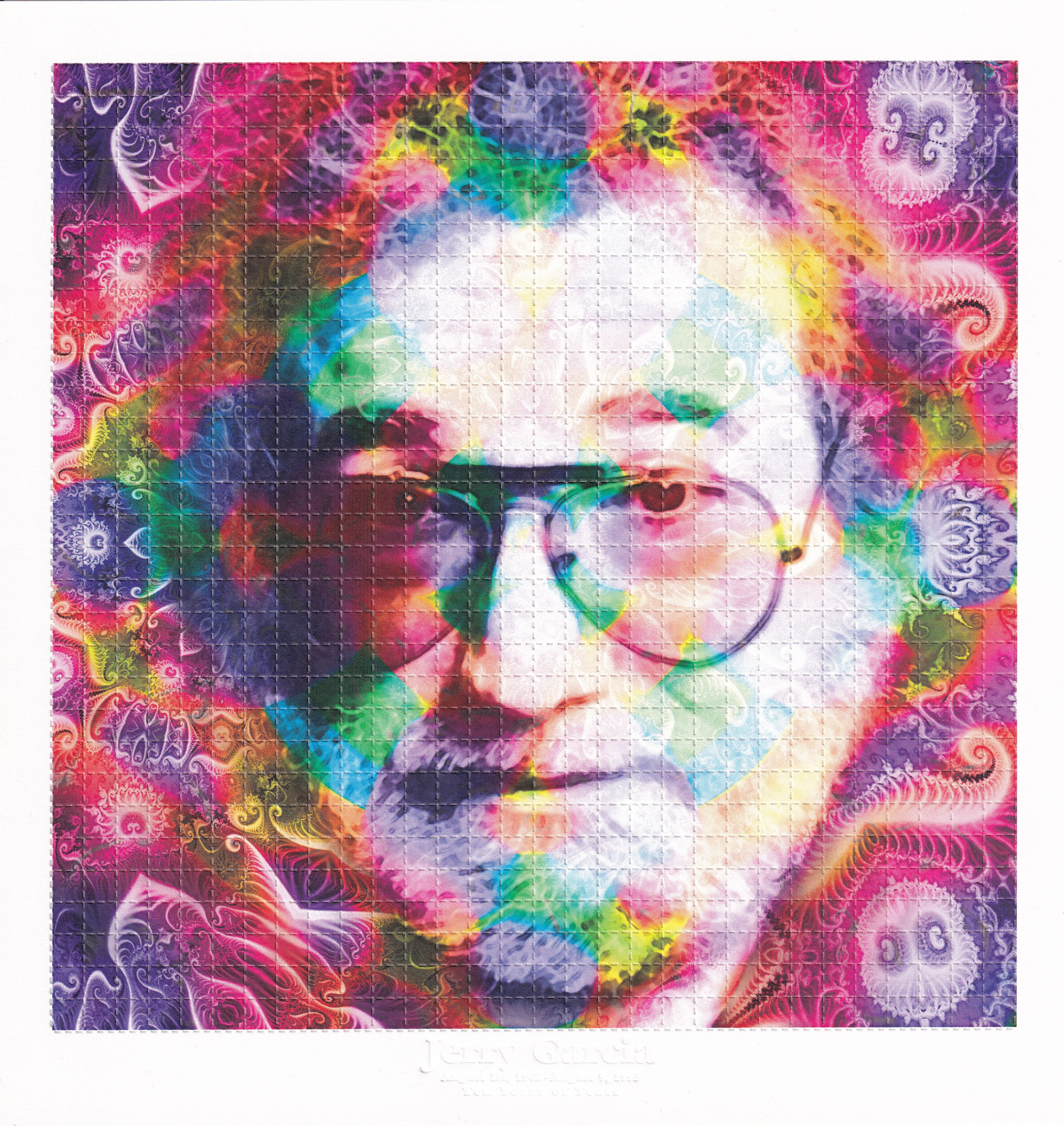 10 Years of Tears Jerry Garcia Blotter Art by Wes Black
