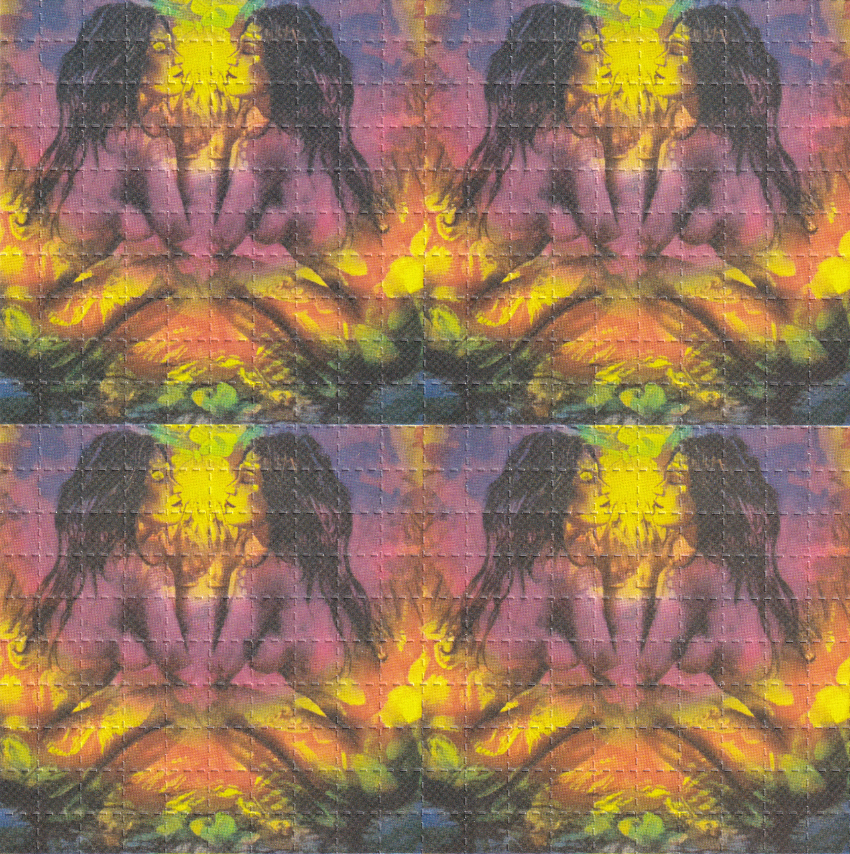 2 Fairies LSD Acid Blotter Art Print