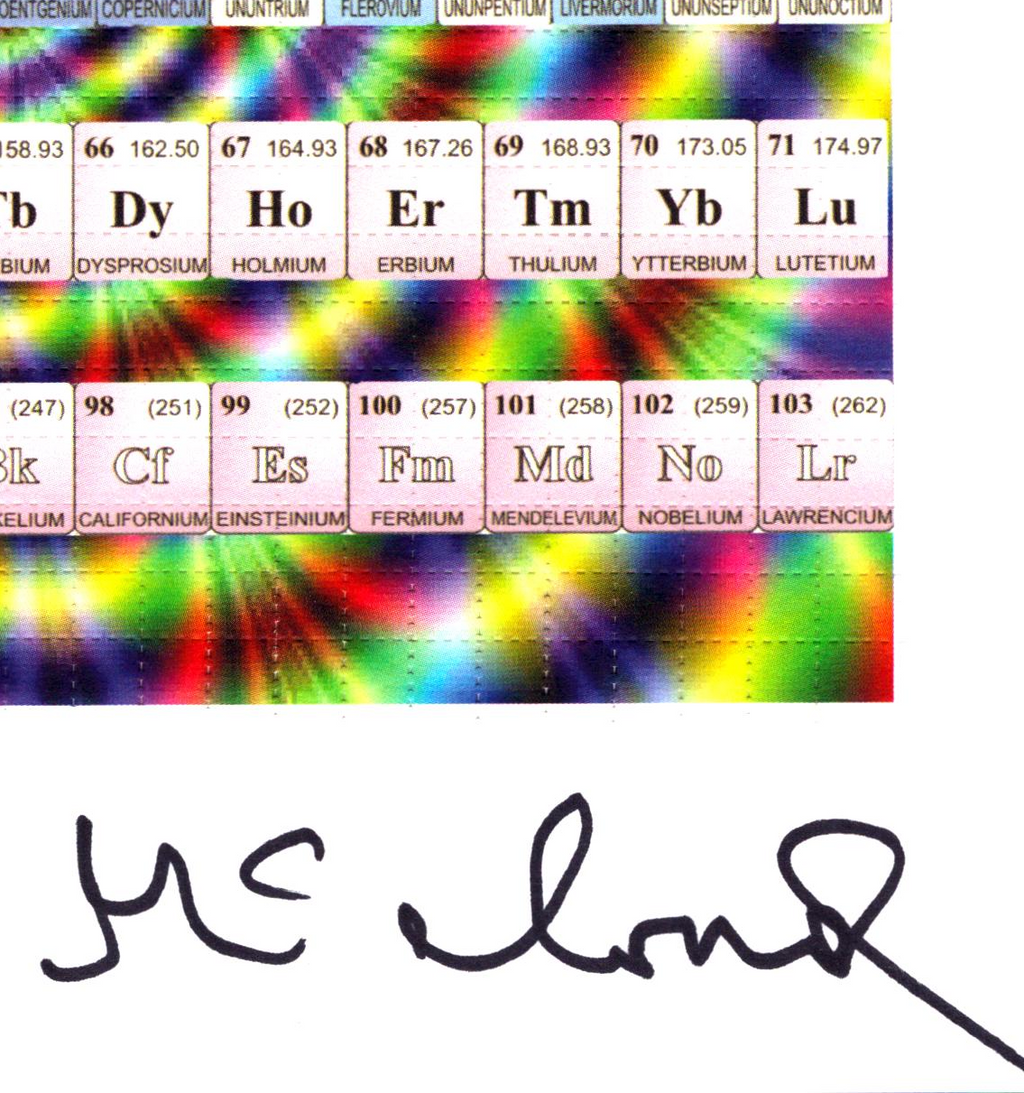 Periodic Table Blotter Art by Mark McCloud (signed)