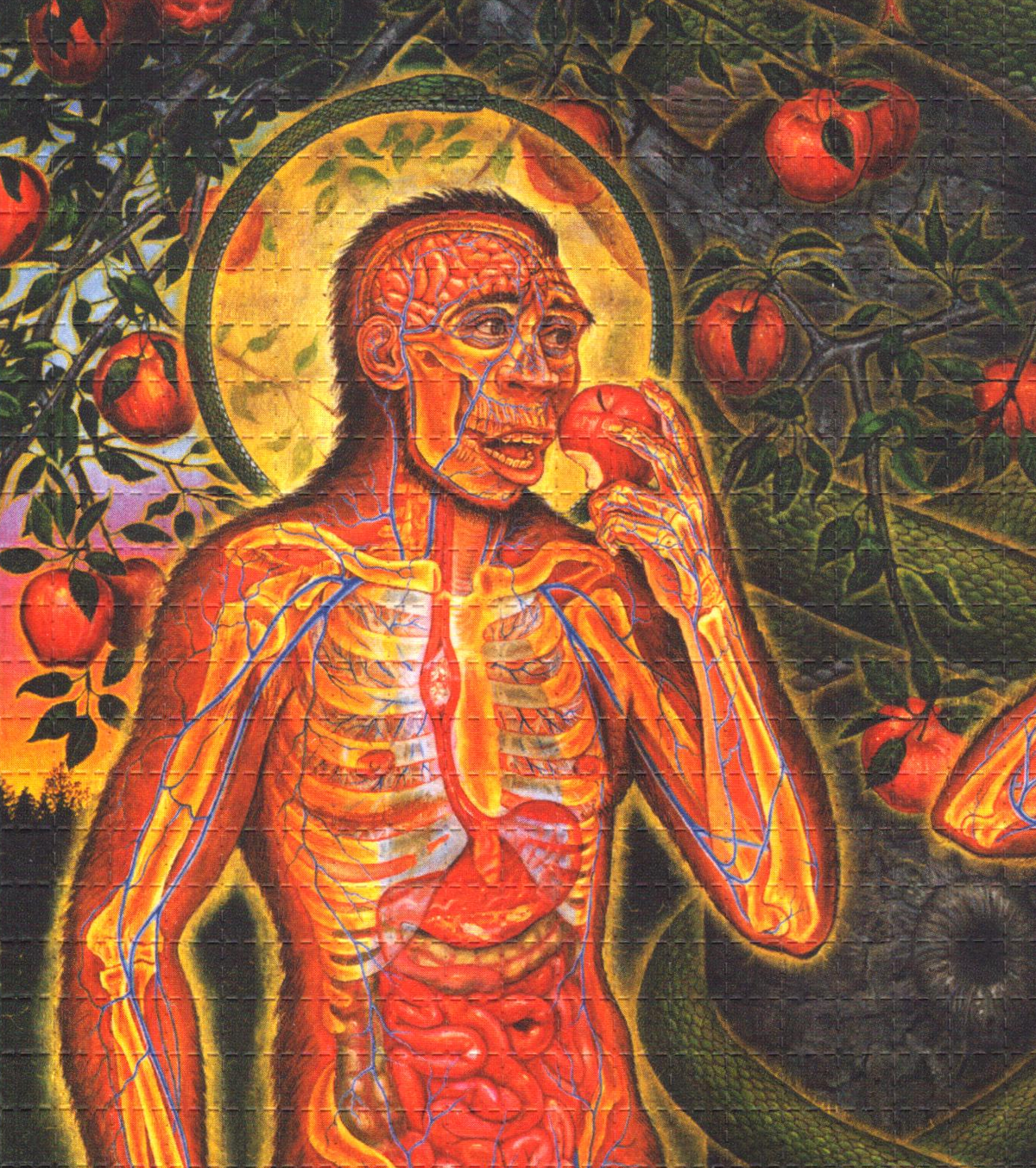 Adam & Eve Blotter Art by Alex Grey (signed)