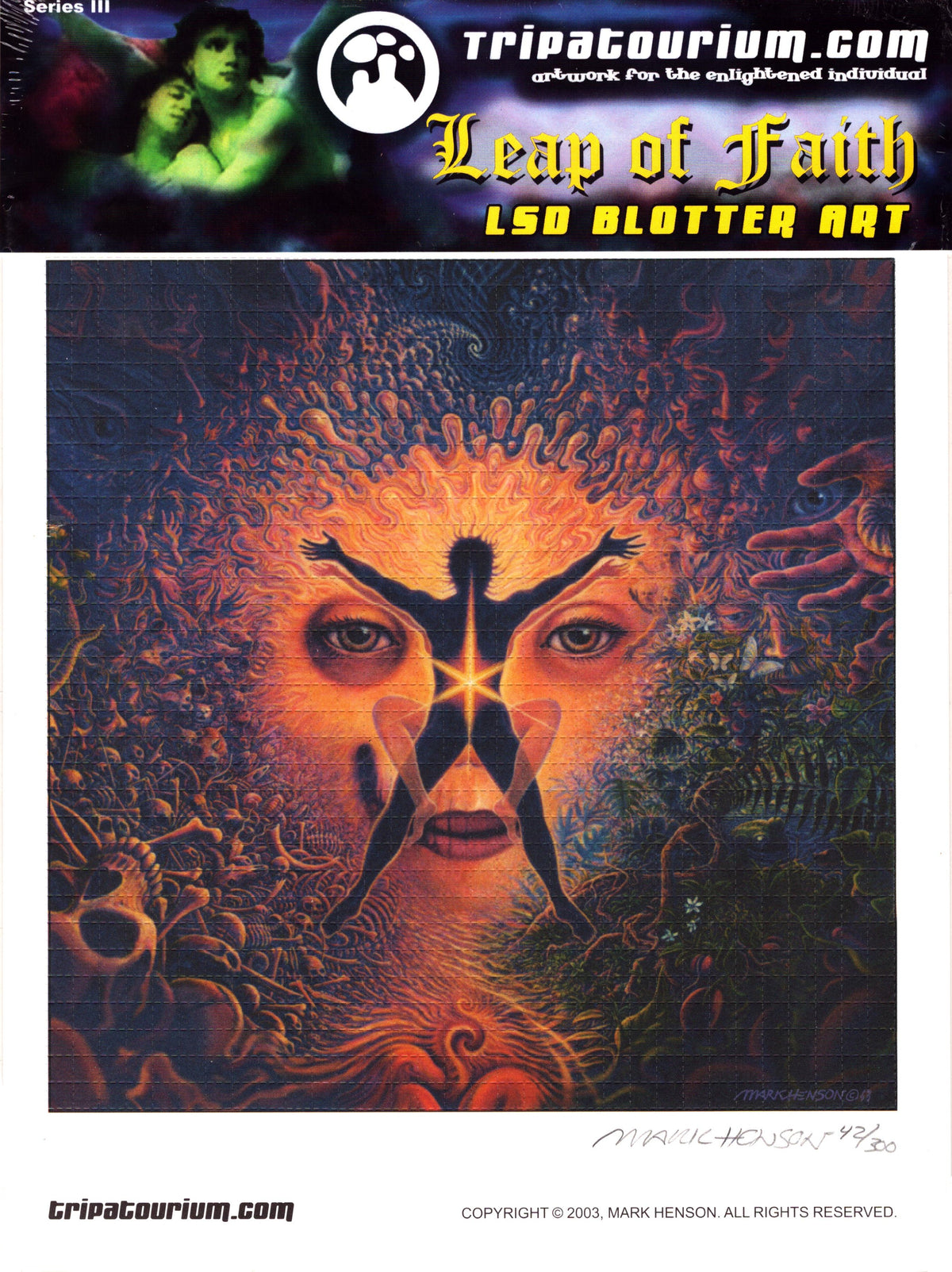 "Leap of Faith" Blotter Art by Mark Henson (signed)