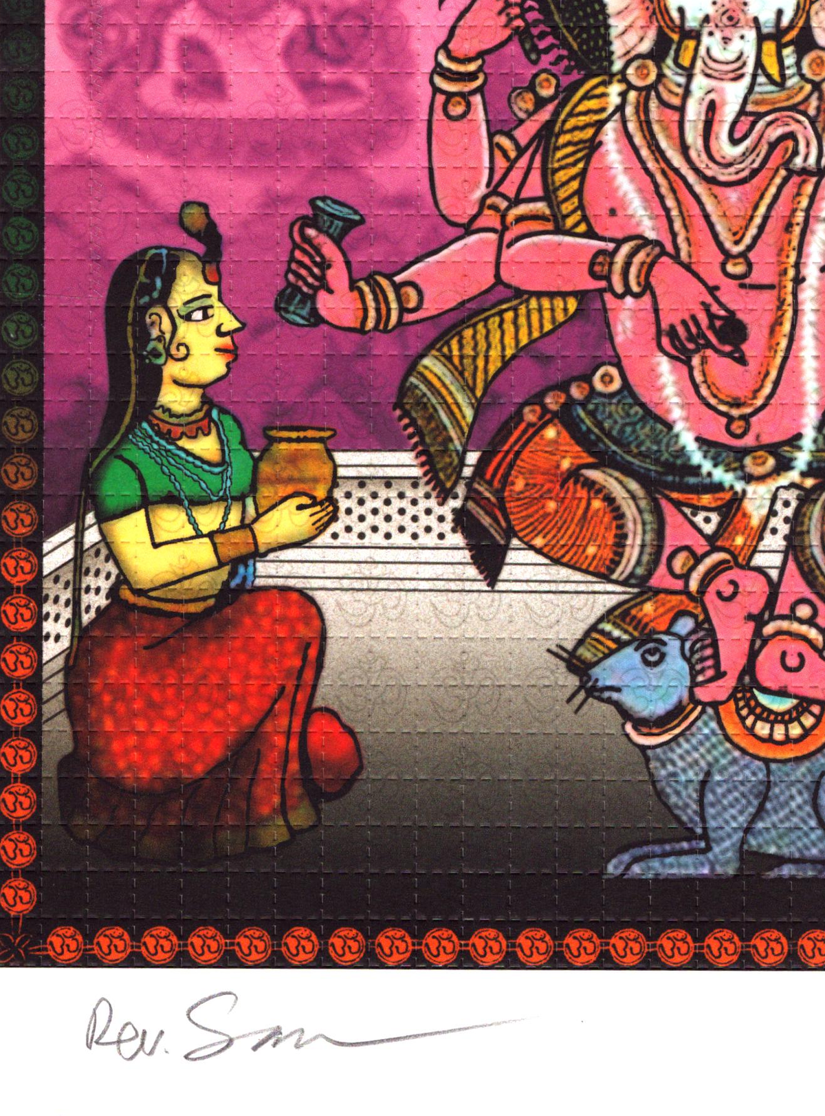 Ganesh Blotter Art by Rev. Samuel (signed)