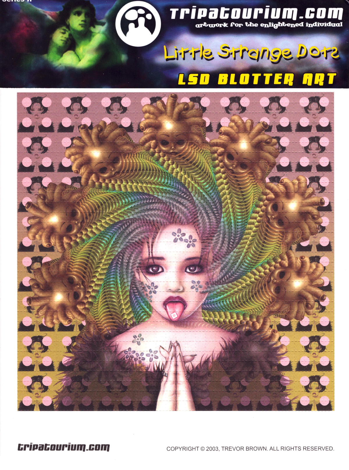 Little Strange Dots Blotter Art by Trever Brown (unsigned)