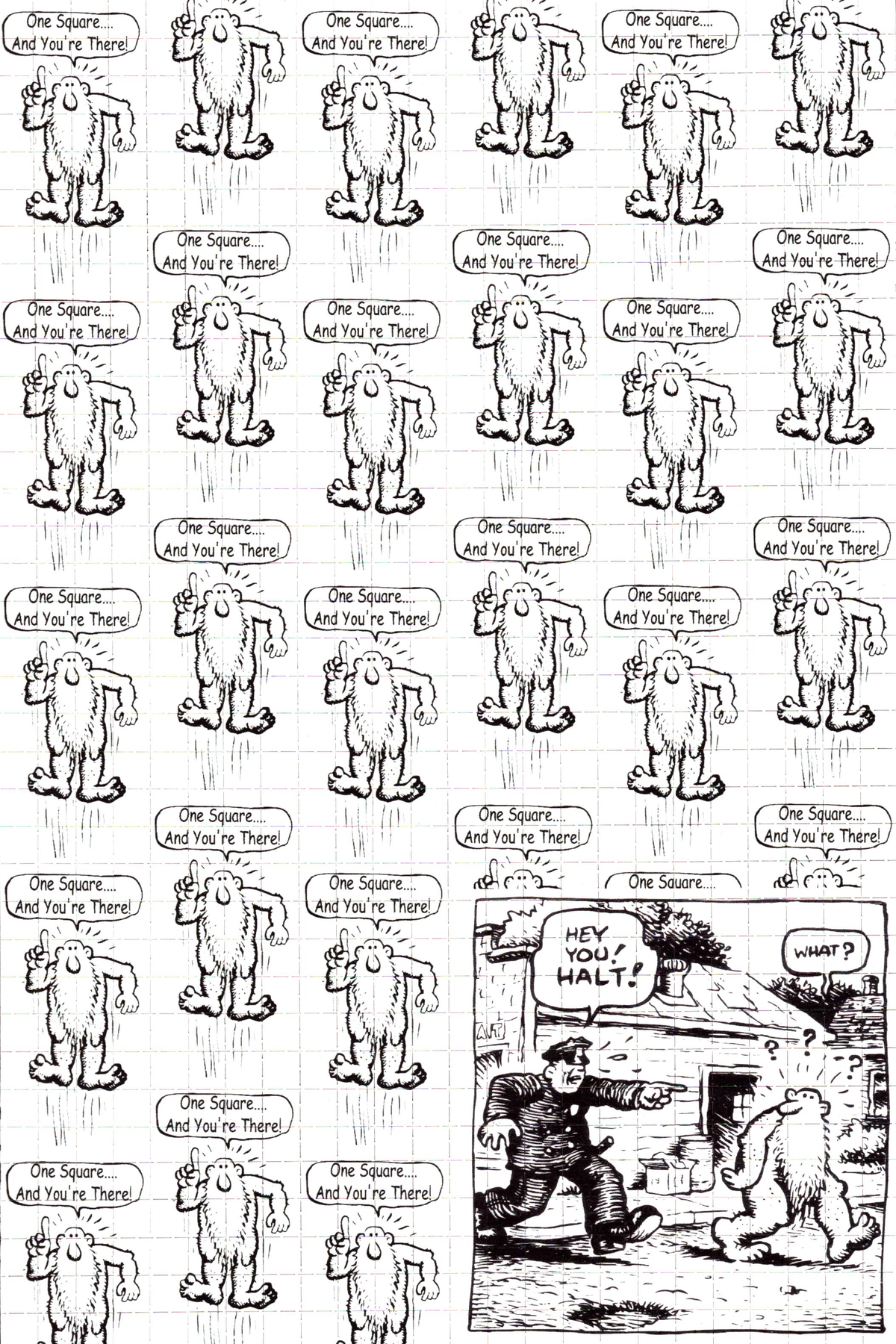 Mr Natural Blotter Art "1 Square You’re There" (Reprint)