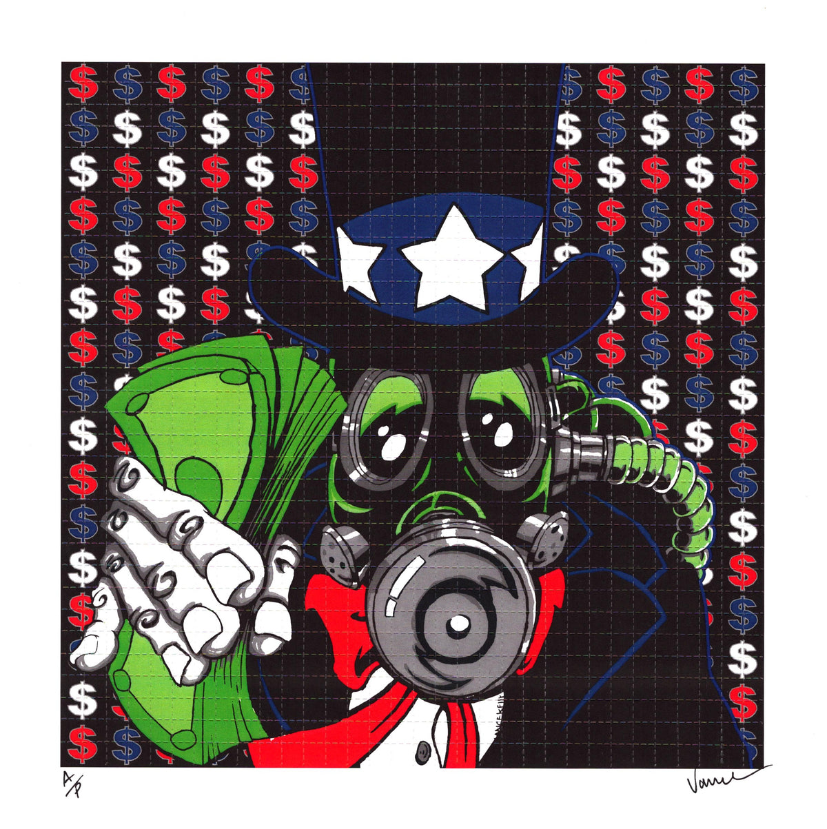 Corporate Values Blotter Art by Vance Kelly (Proof Prints SET of 2)
