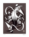 Spy vs Spy Blotter Art by Robert Marty Boe (signed)