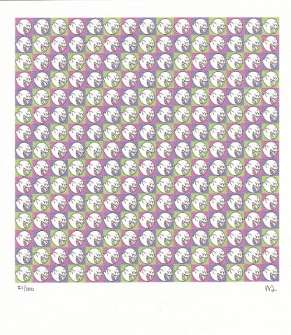 97 Ghosts Blotter Art (signed)