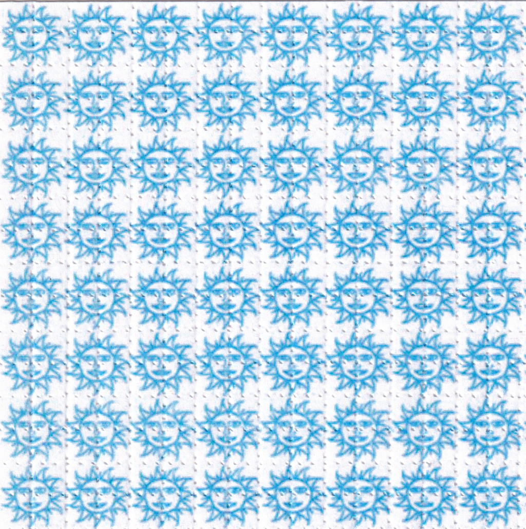 Blue Sunshine Blotter Art (street sheet)