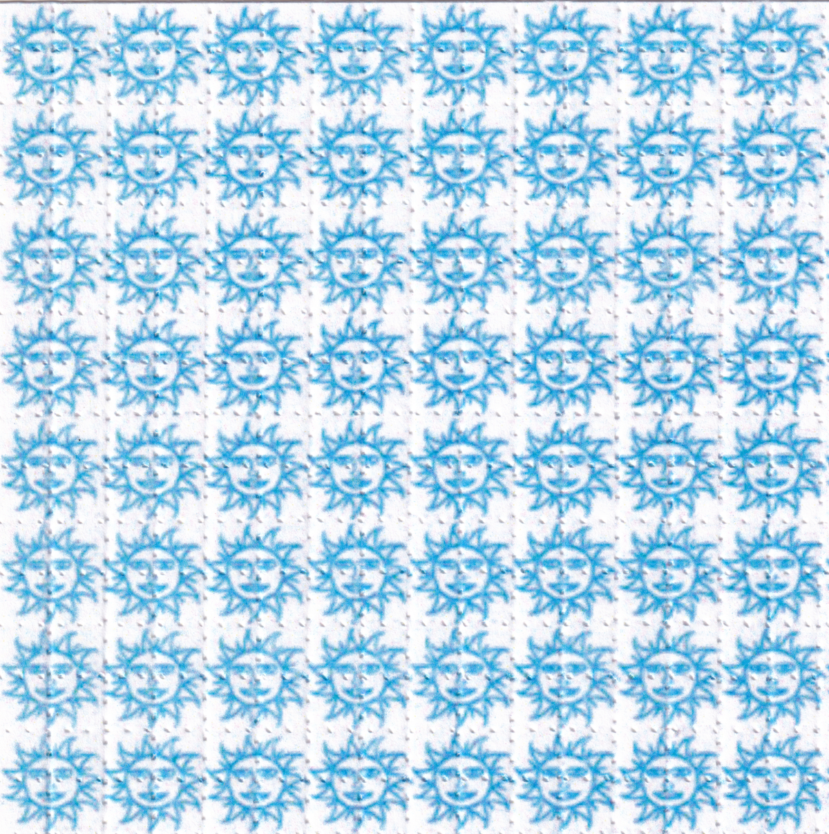 Blue Sunshine Blotter Art (street sheet)