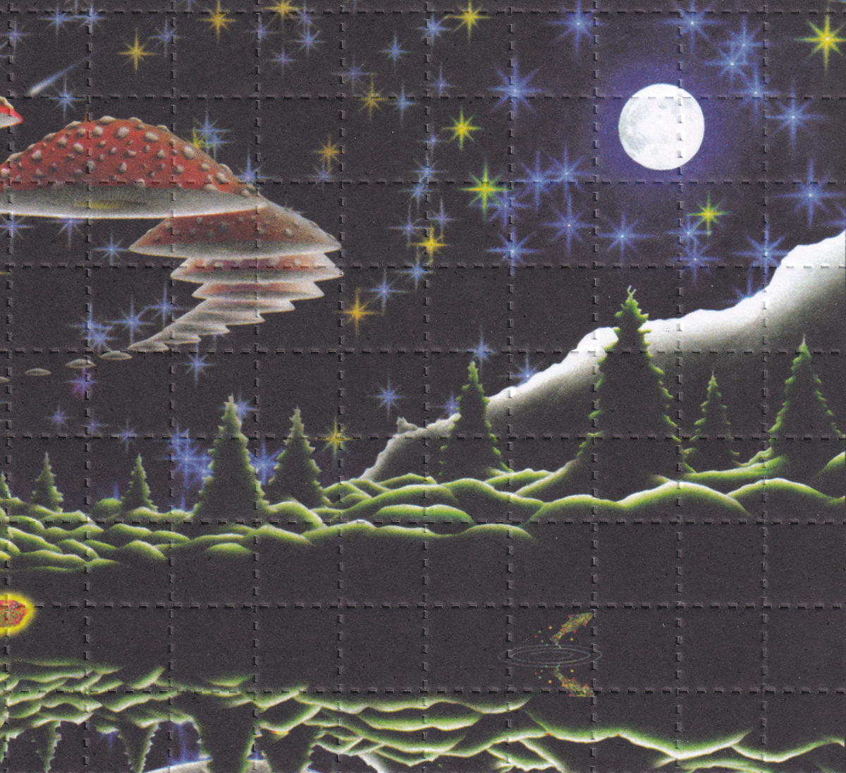 "Contact" Blotter Art by Ciaran Shaman