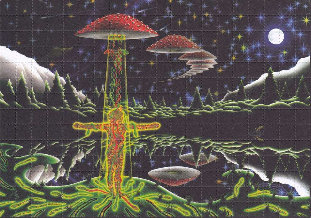"Contact" Blotter Art by Ciaran Shaman
