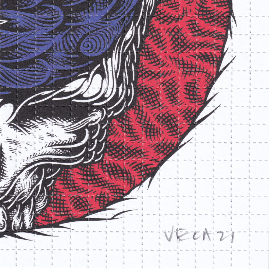 Stealie Skull Blotter Art by Mark Dean Veca (signed)