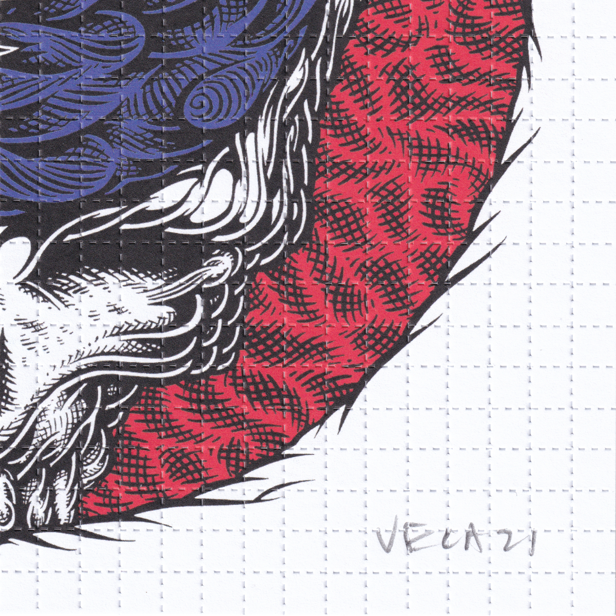 Stealie Skull Blotter Art by Mark Dean Veca (signed)