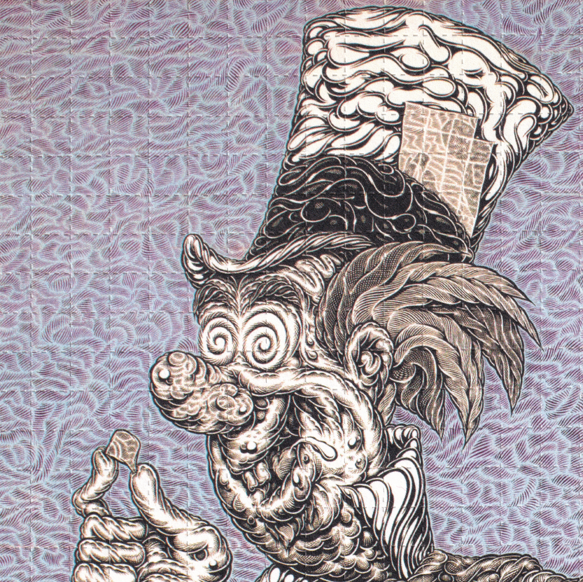 Mad Hatter Blotter Art by Mark Dean Veca