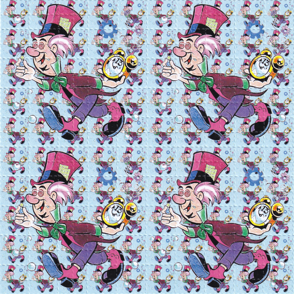 Mad Hatter 9 Panel Tribute Blotter Art