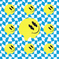 Melty Smiley Baby Blue Blotter Art
