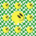 Melty Smiley Green Blotter Art
