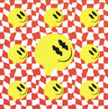 Melty Smiley Red Blotter Art