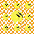 Melty Smiley Orange Blotter Art