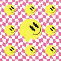 Melty Smiley Pink Blotter Art