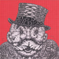 Monopoly Man Blotter Art by Mark Dean Veca (signed)