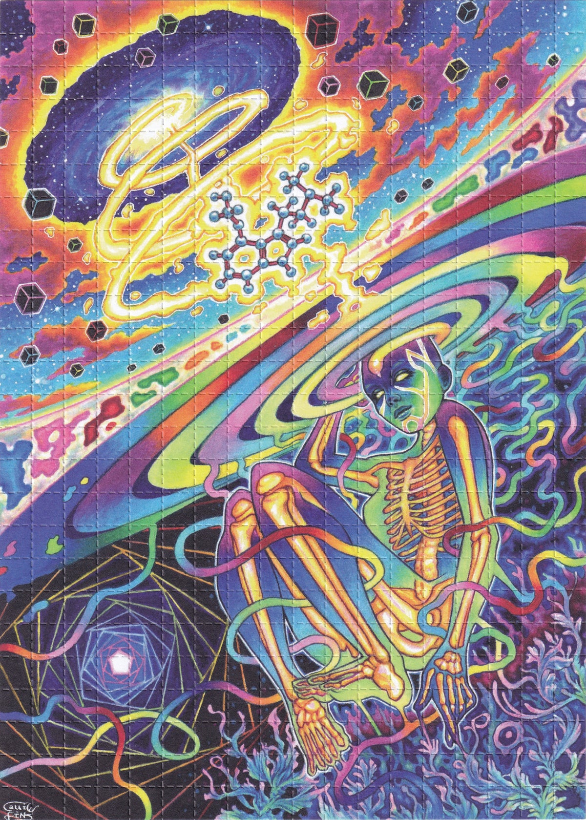 Spiral Out Blotter Art by Callie Fink