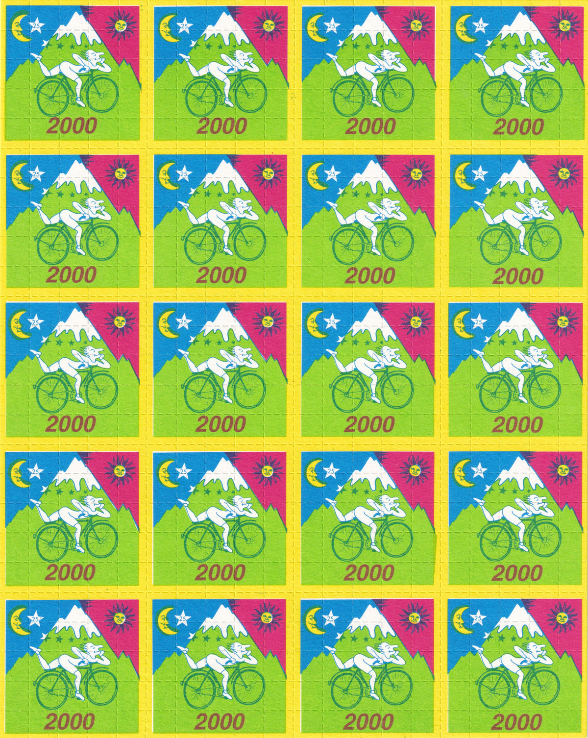 Bike Day 2000 - 20 Panel Blotter Art (street sheet)