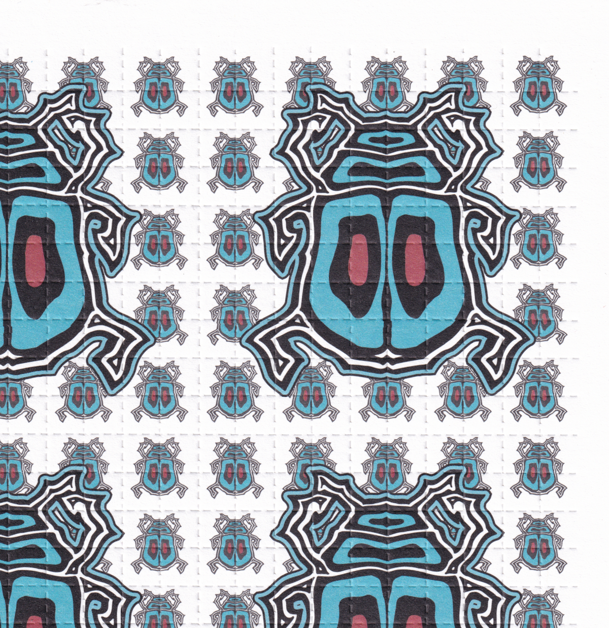 Beetles Blotter Art by Rick Sinnett (signed)