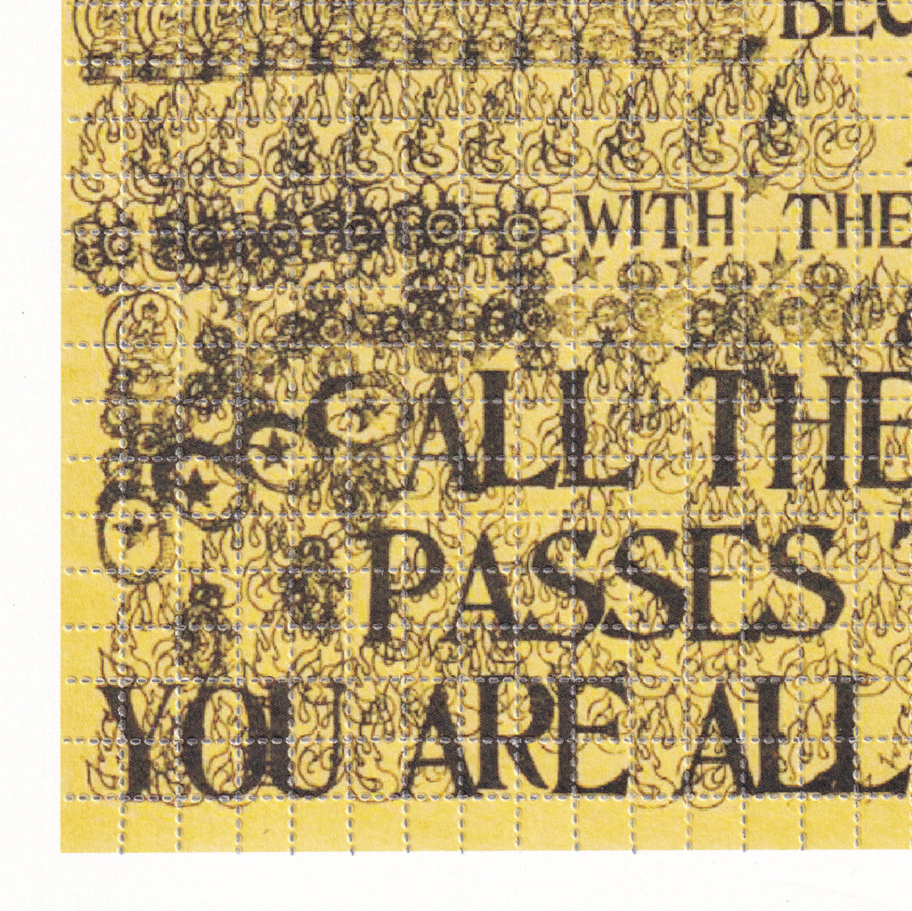 Be Here Now Ram Dass Tribute Blotter Art (Double Sided)