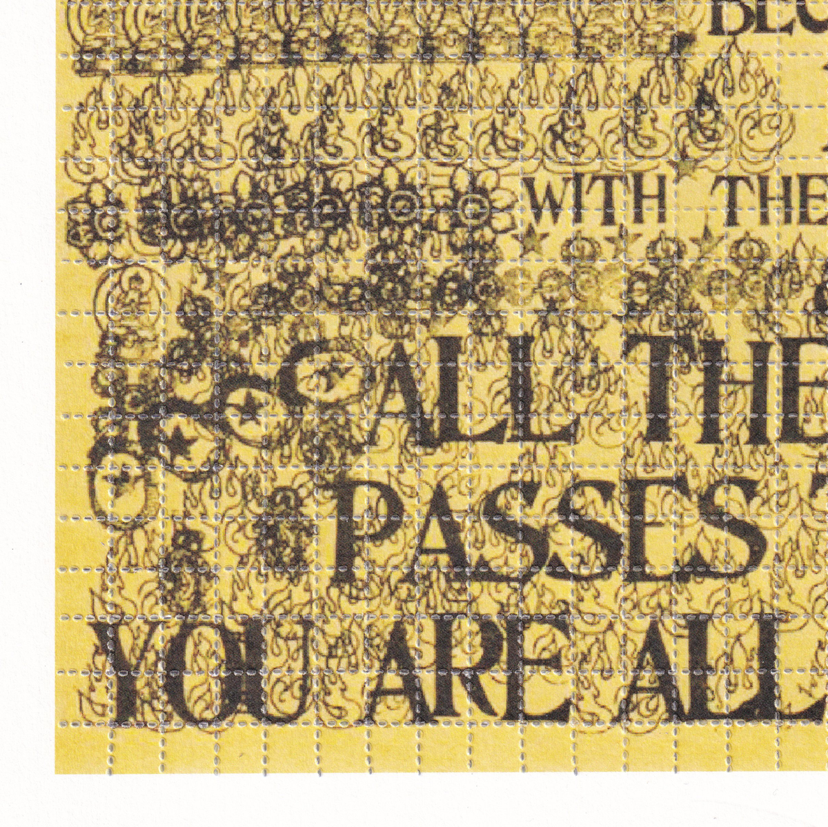 Be Here Now Ram Dass Tribute Blotter Art (Double Sided)