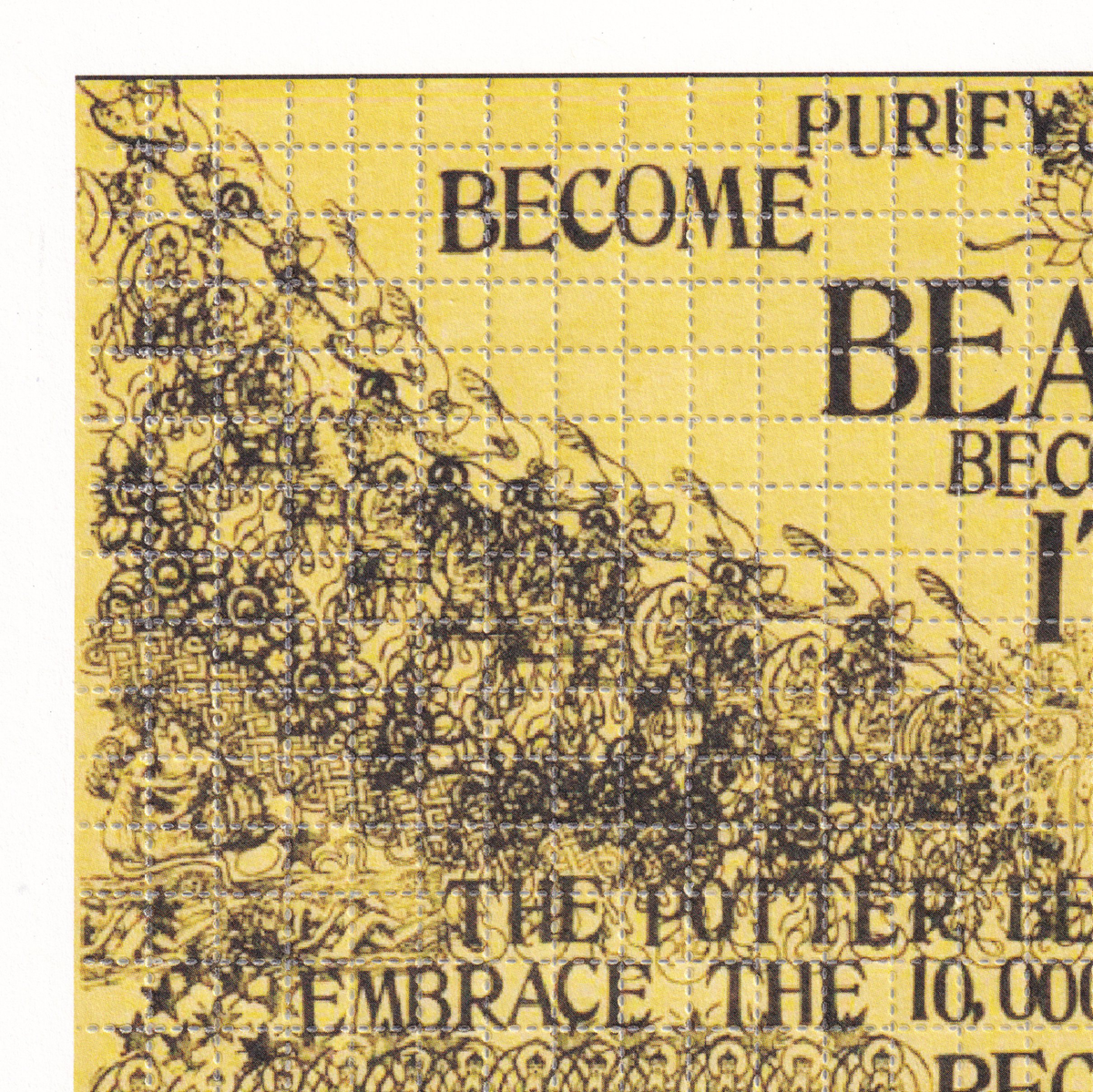 Be Here Now Ram Dass Tribute Blotter Art (Double Sided)