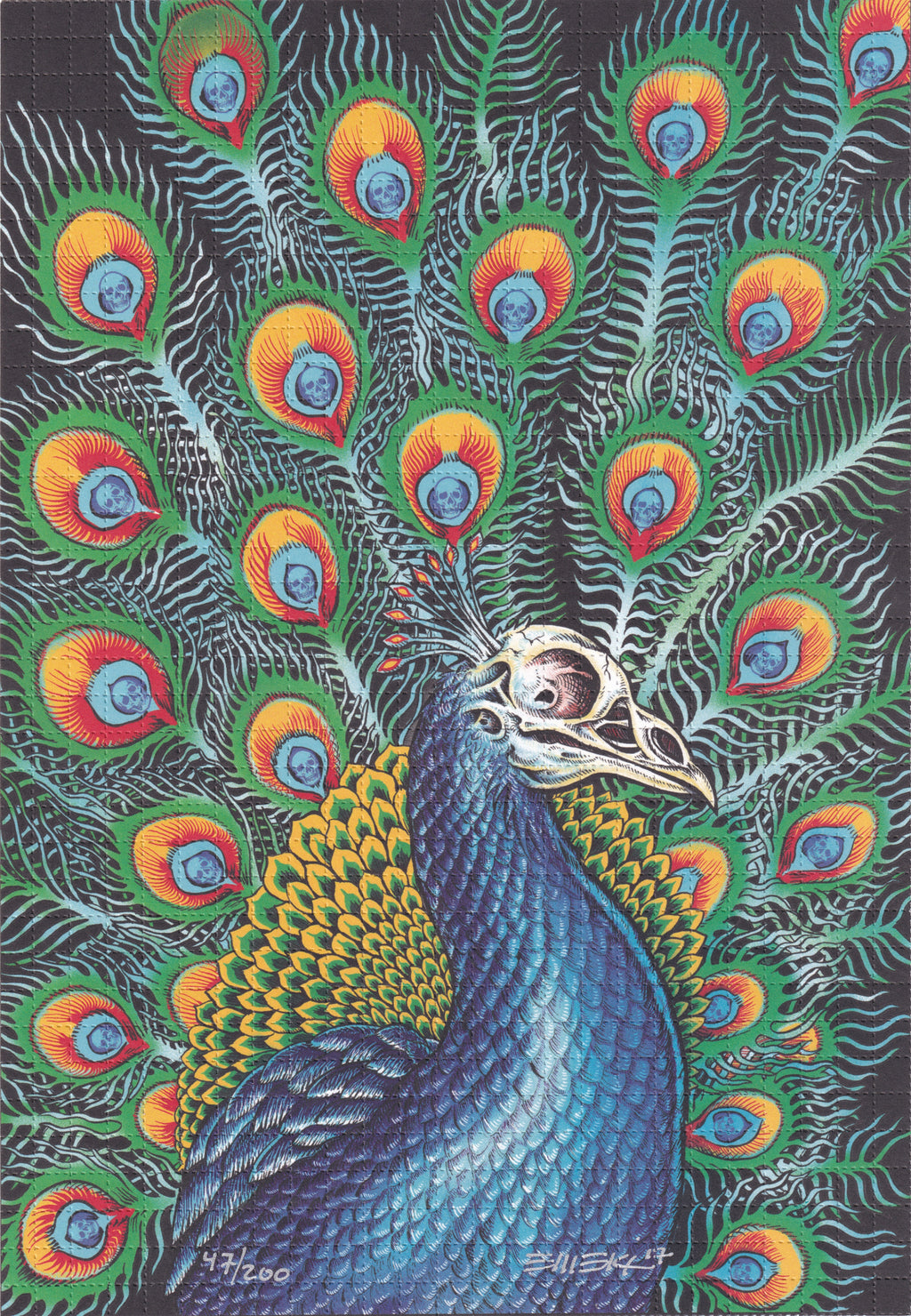 Peacock Blotter Art by Emek (signed)