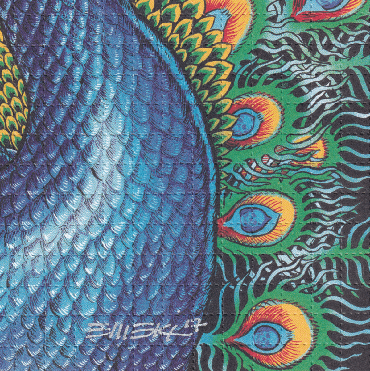 Peacock Blotter Art by Emek (signed)