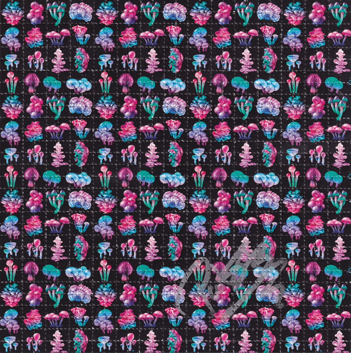 Mushrooms Blotter Art signed by Paul Stamets (signed)