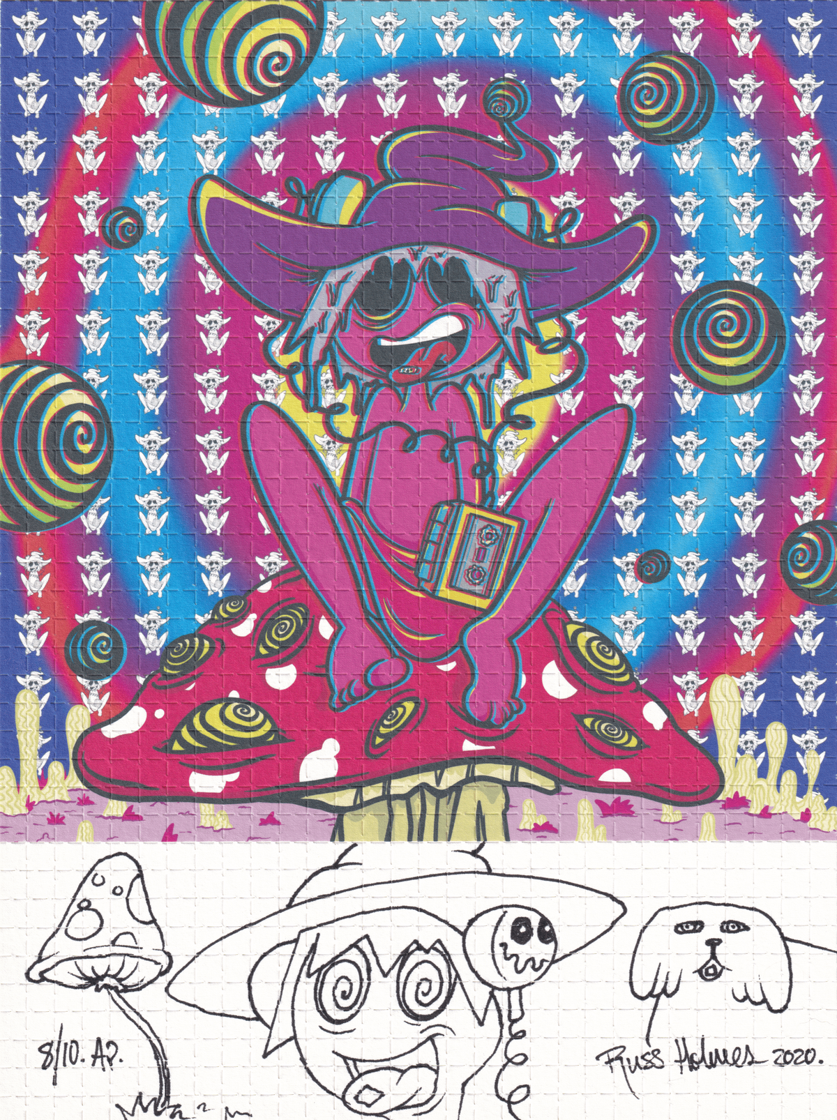 The Midnight Gospel Blotter Art by Russ Holmes (Proof Print)