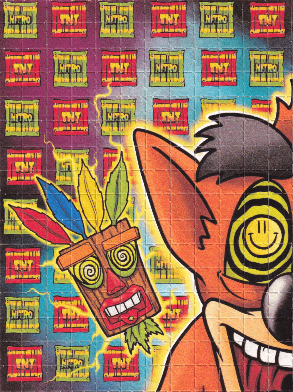 Crash Bandicoot Blotter Art by Russ Holmes (Proof Print)