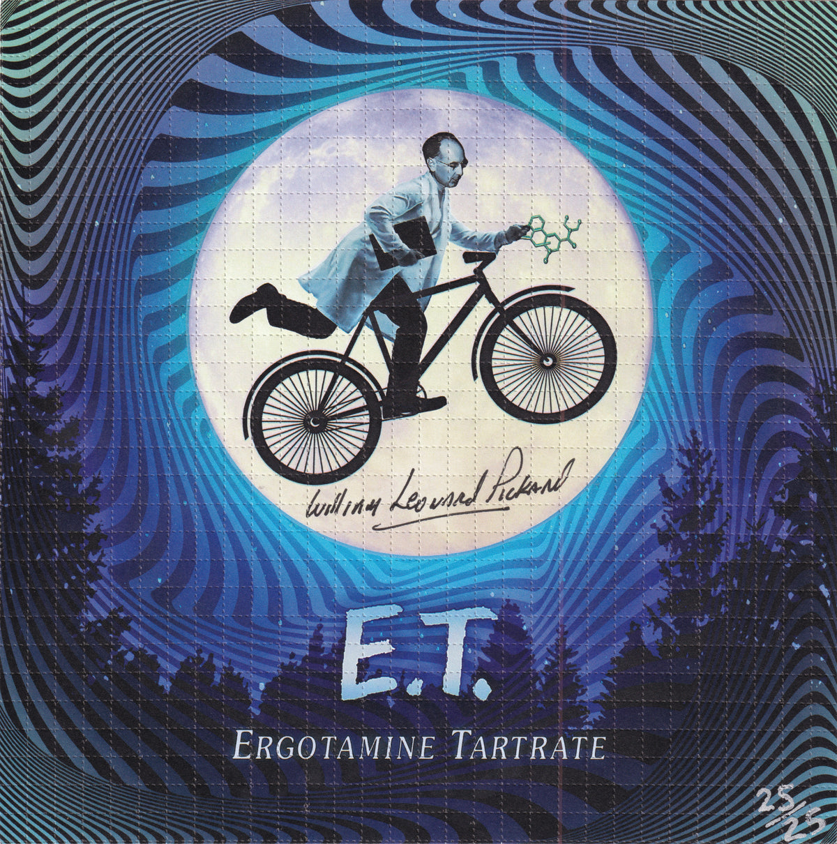 Ergotamine Tartrate Blotter Art signed by William Leonard Pickard (signed)