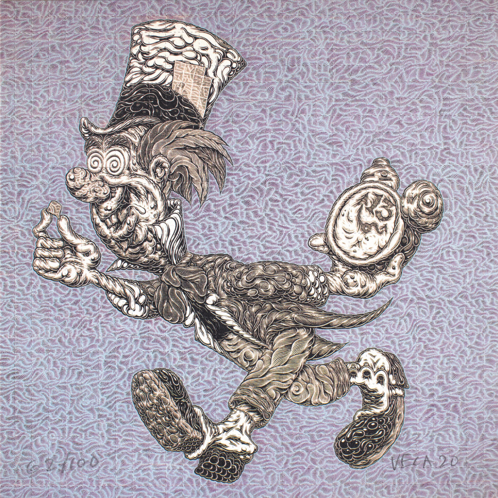 Mad Hatter Blotter Art by Mark Dean Veca