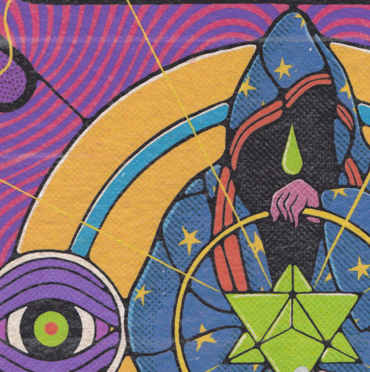 "Magic" Ziero Muko Unperforated Blotter Art (signed)