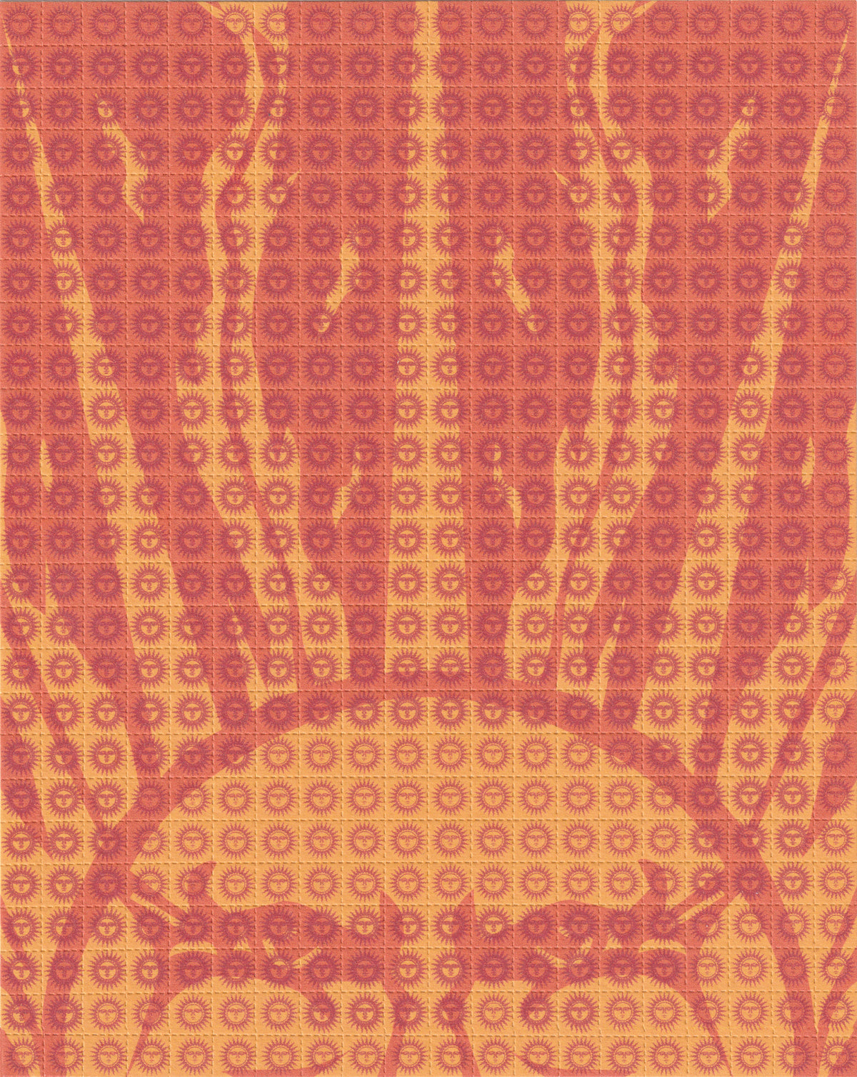 Orange Sunshine Blotter Art (double sided)