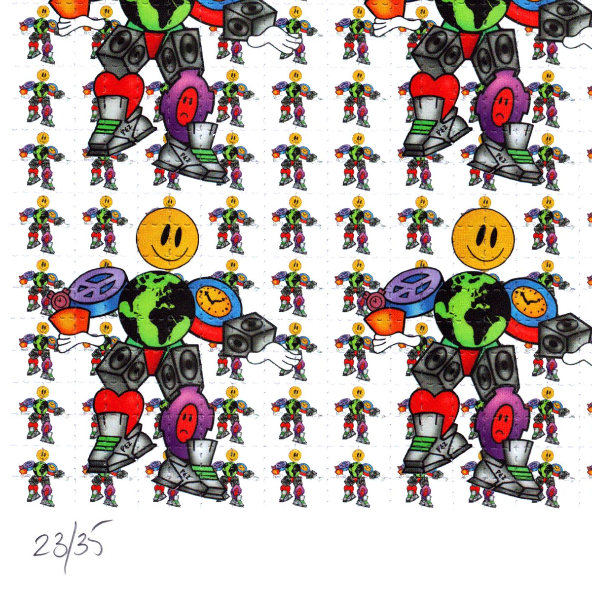 Pezman 9 Panel Blotter Art by Pez (signed)