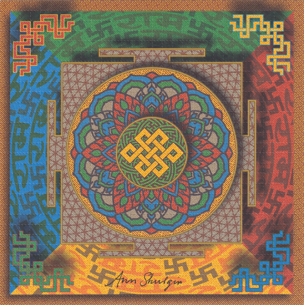 Tibet Blotter Art signed by Ann Shulgin