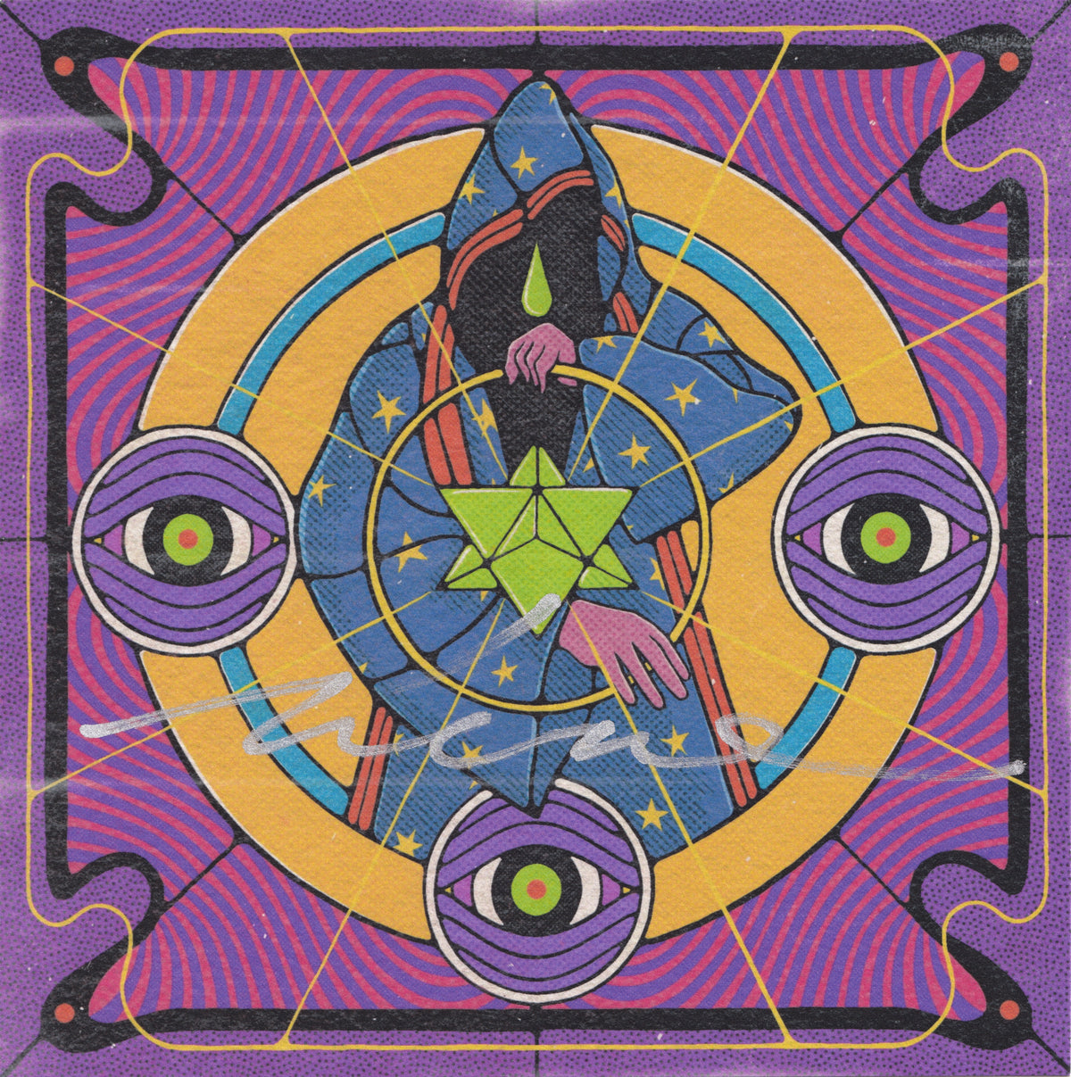 "Magic" Ziero Muko Unperforated Blotter Art (signed)