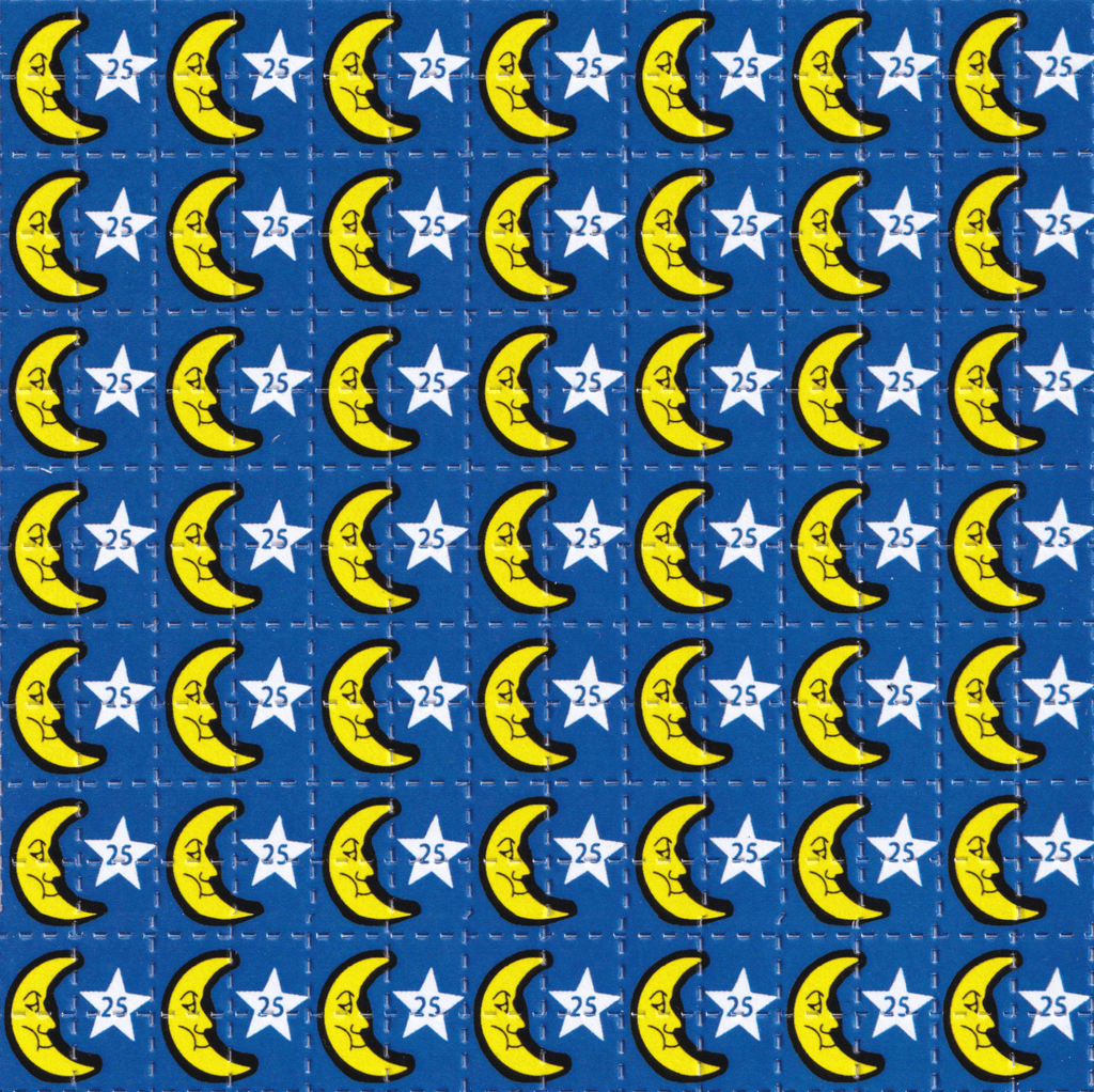 Moon & Star LSD Acid Blotter Art Print