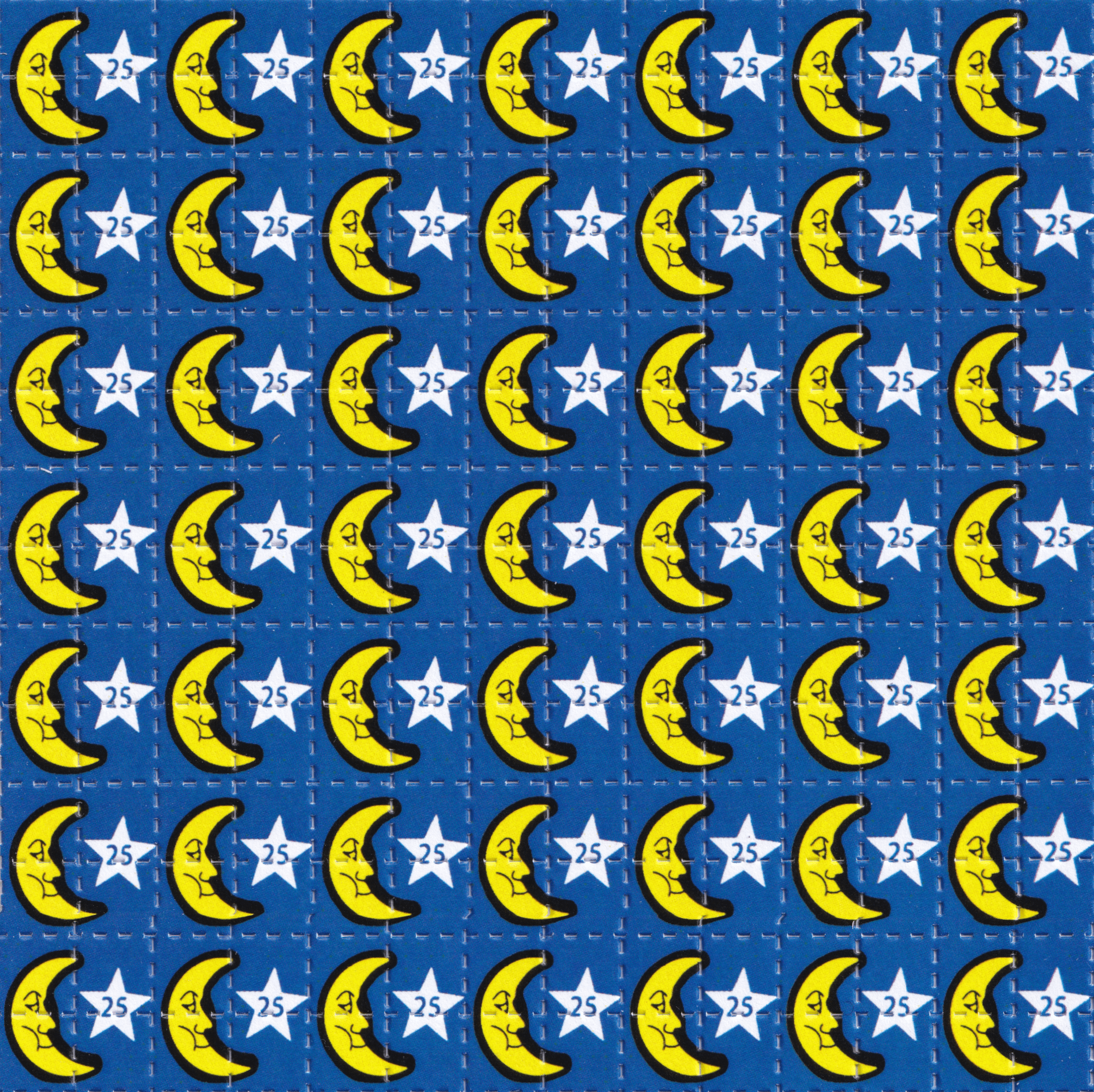 Moon & Star LSD Acid Blotter Art Print