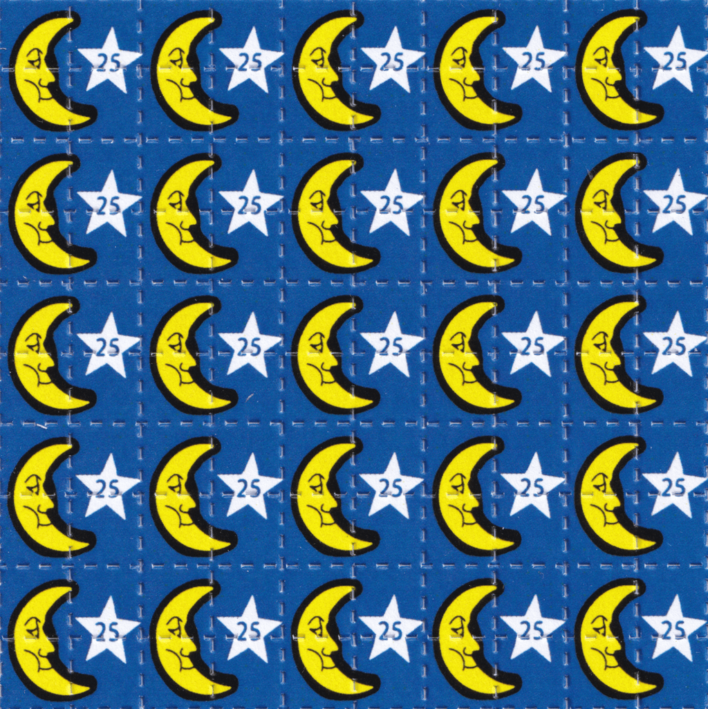 Moon & Star 25 Acid Blotter Art Print