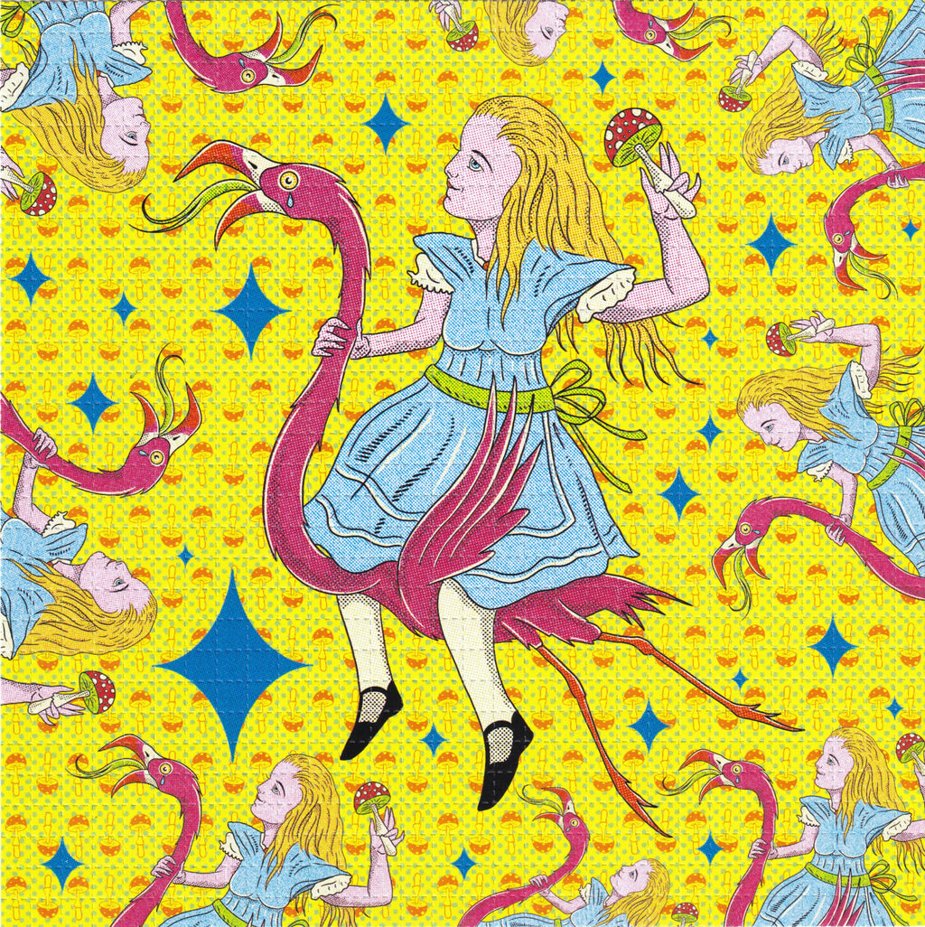 Alice Flamingos Blotter Art By Ziero Muko (Double Sided)