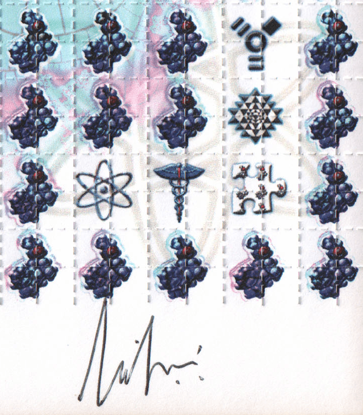 Atomic B’s Signed Blotter Art by Lucifer 2000