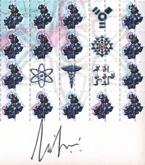 Atomic B’s Signed Blotter Art by Lucifer 2000