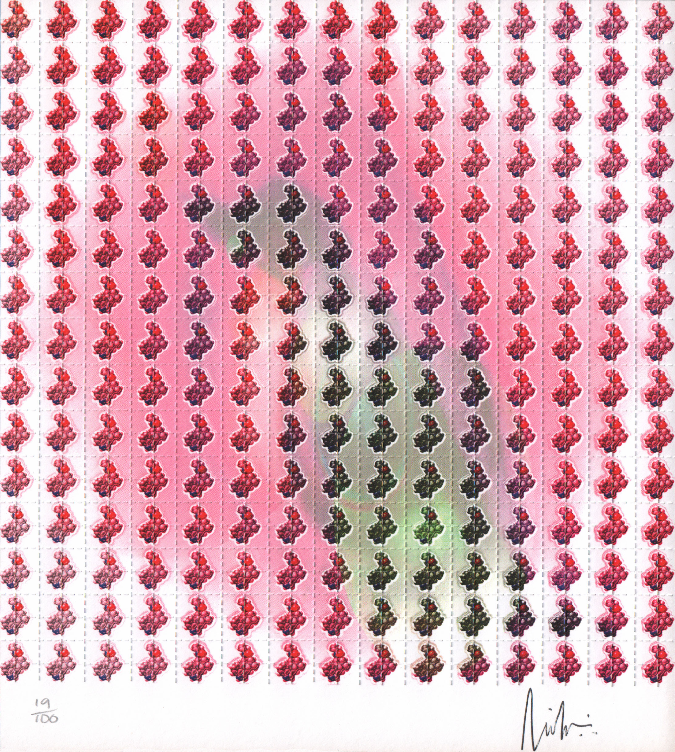 Atomic S’s Signed Blotter Art by Lucifer (2000's)